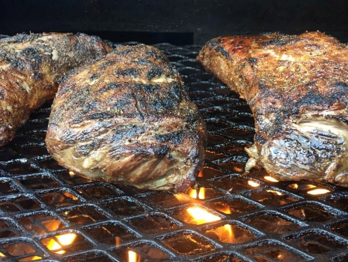 image of barbecue meat on a grill